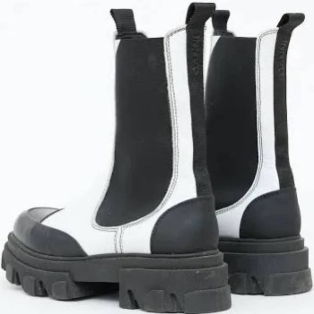 Ganni colour block mid Chelsea boots